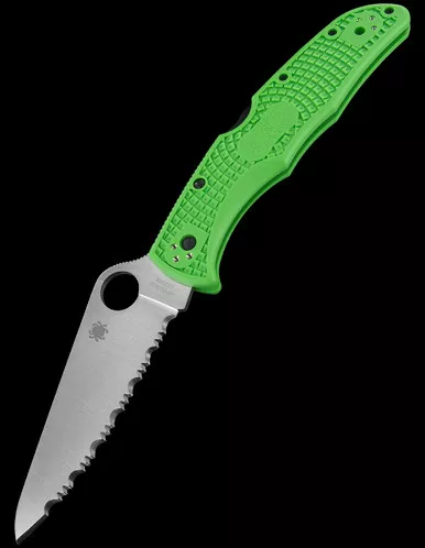 Spyderco Pacific Salt 2 Green LC200N SpyderEdge Folding Knife