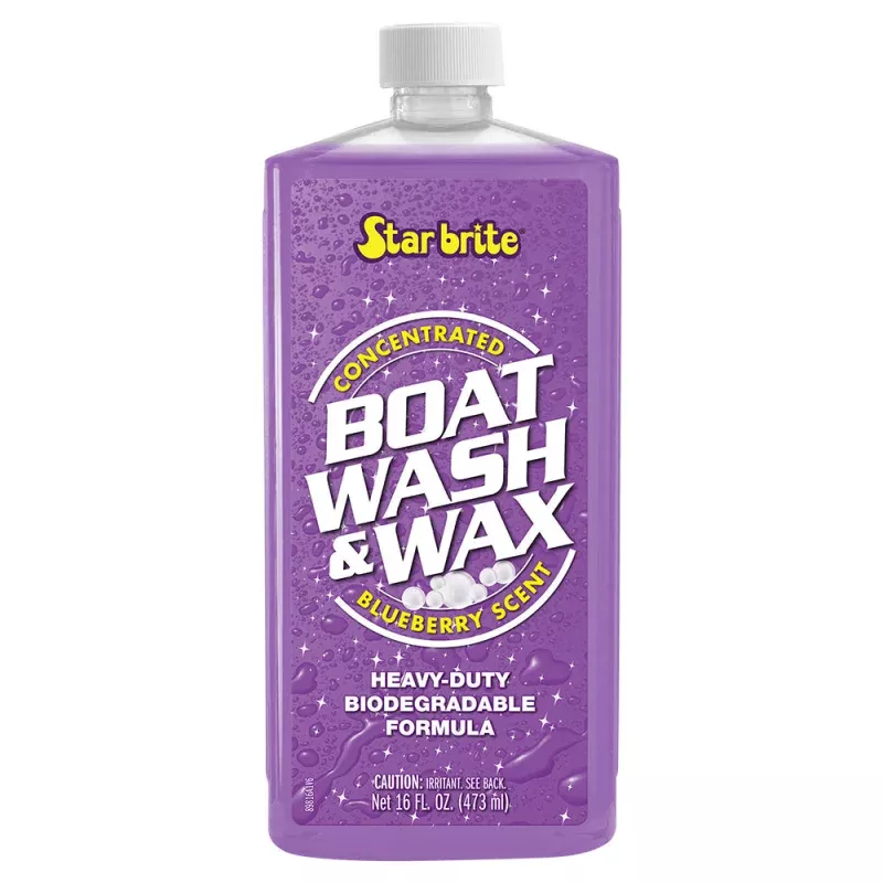 Star brite Boat WashWax – Heavy Duty Concentrate – Blueberry Scent – 16 oz