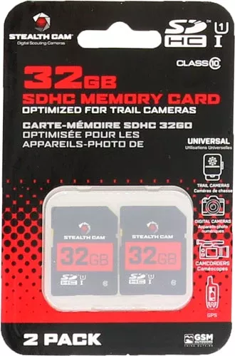 Stealth Cam Sdhc Memory Card – 32gb 2pk Super Speed Class 10
