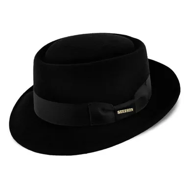 STETSON Cranston Wool Felt Porkpie Hat (TWCRTN)