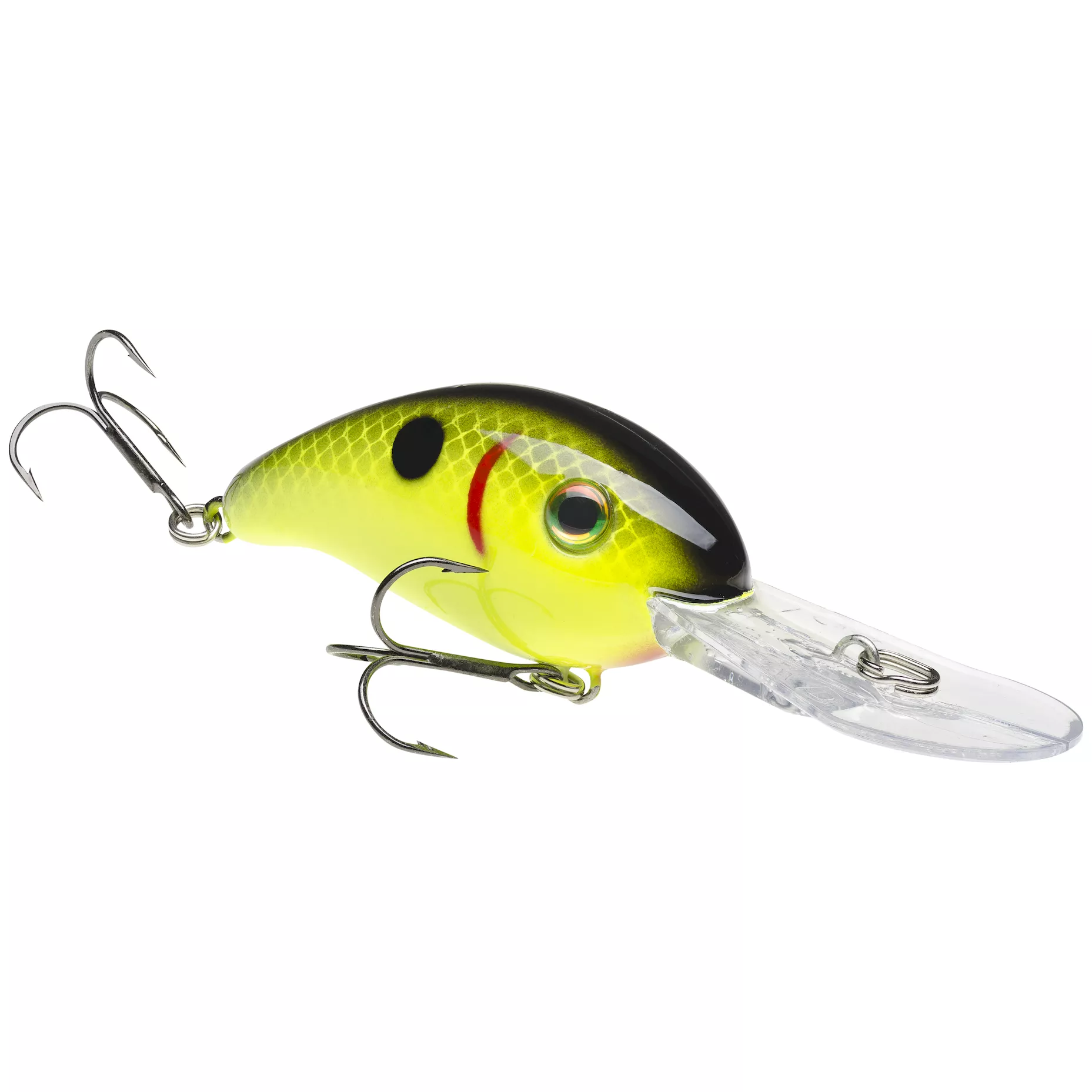 Strike King Pro Model 3XD Deep Diver Crankbait - Black Back Chartreuse