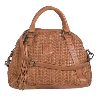 STS Sweetgrass Sansa Distressed Tan Satchel (STS-32187)