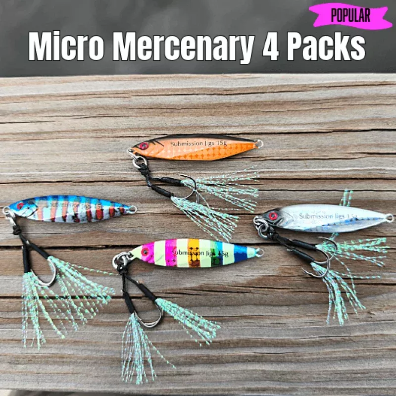 Submission Jigs – Micro Mercenary – Slow Pitch Jigs – 4 Packs