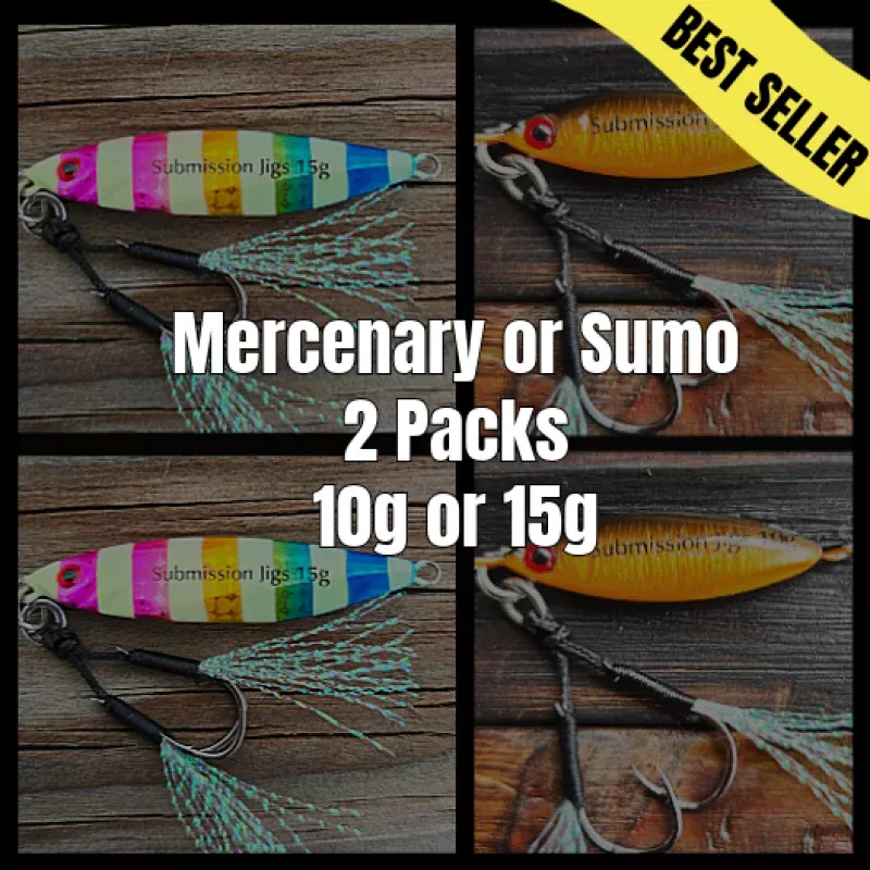 Submission Jigs – Micro Sumo and Mercenary – Slow Pitch Jigs – 2 packs
