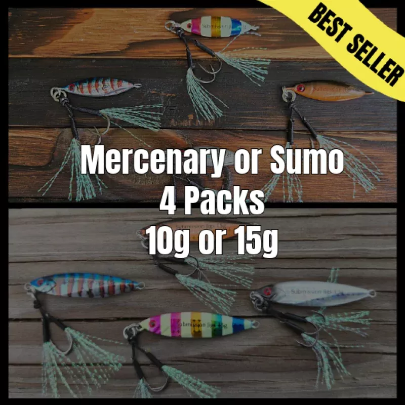 Submission Jigs – Micro Sumo and Mercenary – Slow Pitch Jigs – 4 Packs