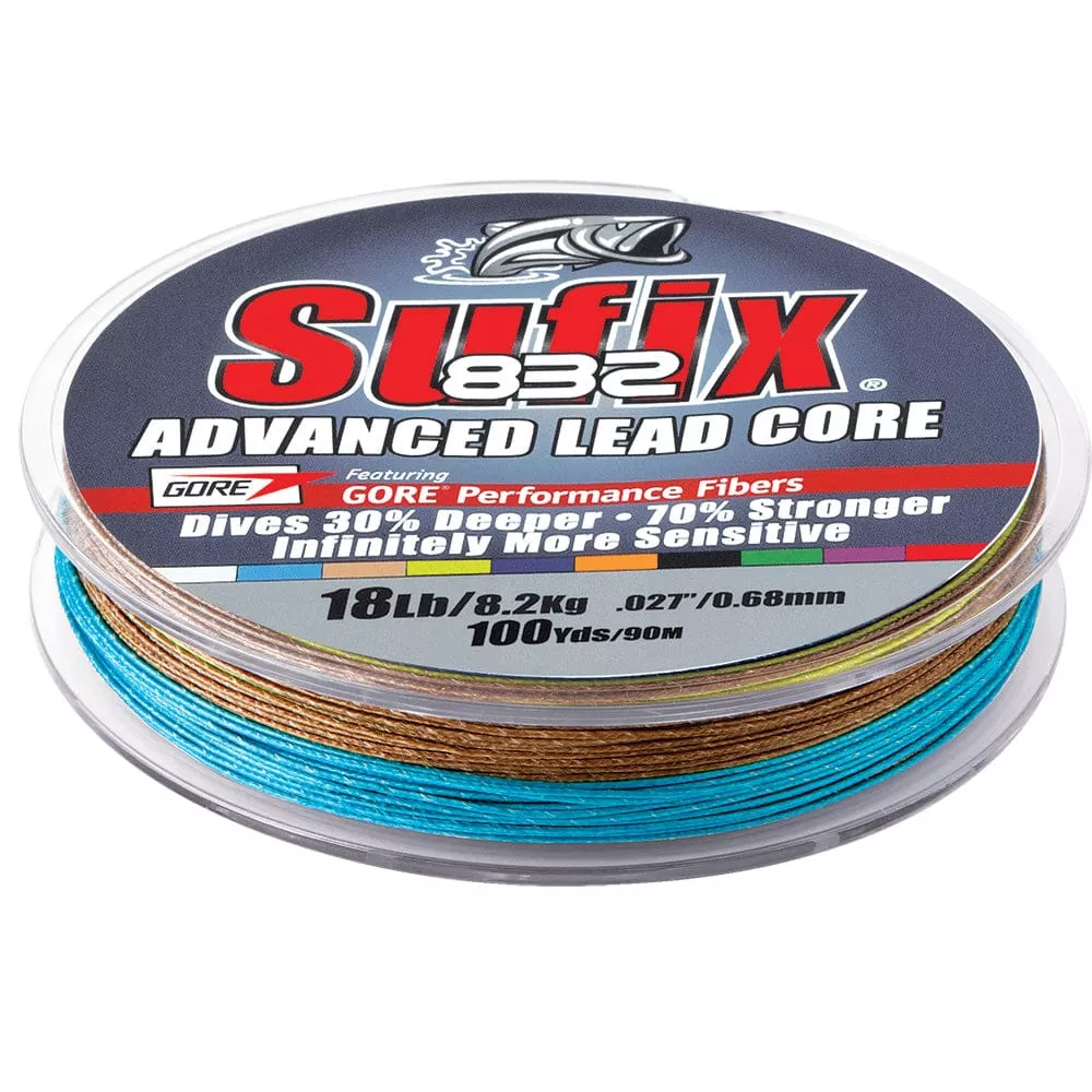 Sufix 832 Advanced Lead Core – 12lb – 10-Color Metered – 100 yds