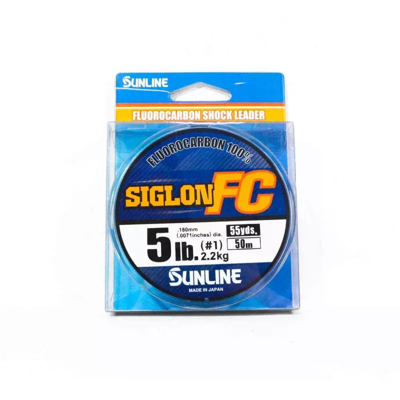 Sunline Fluorocarbon Leader Siglon FC 100% 50m 5lb Diameter 0.18mm (8258)