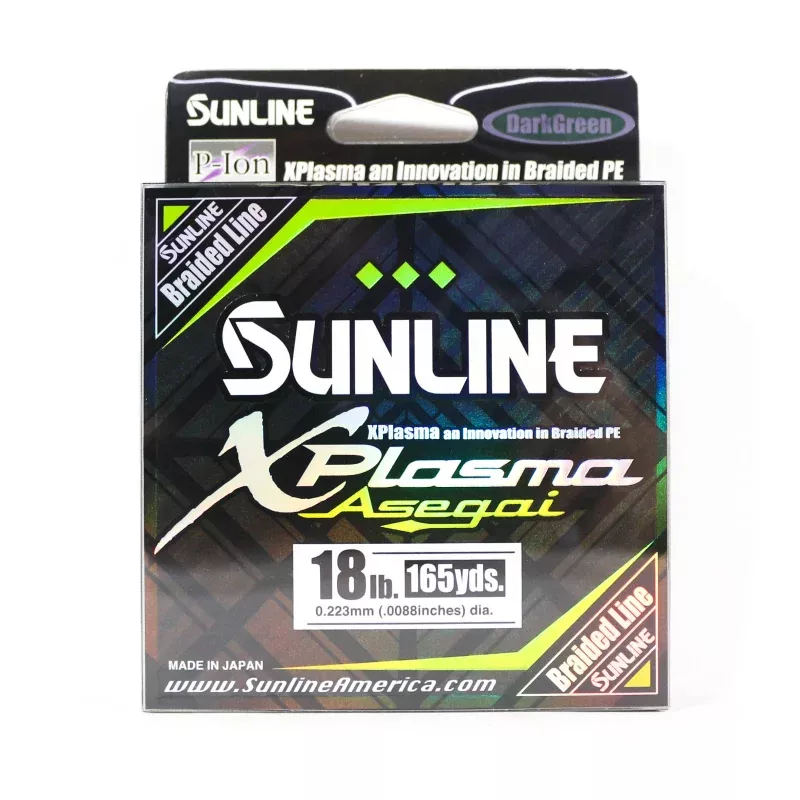 Sunline P.E Line Asegai Xplasma 165yds P.E 1.7 18lb Dark Green (5134)