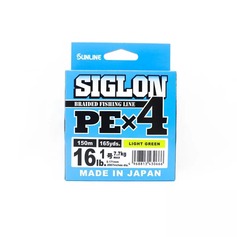 Sunline P.E Line X4 Siglon 150M P.E 1 16LB Lime Green (0666)