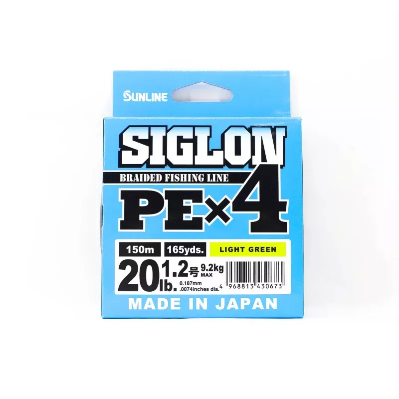 Sunline P.E Line X4 Siglon 150M P.E 1.2 20LB Lime Green (0673)