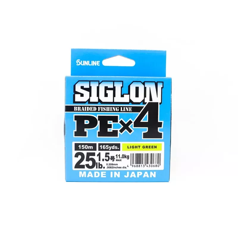 Sunline P.E Line X4 Siglon 150M P.E 1.5 25LB Lime Green (0680)