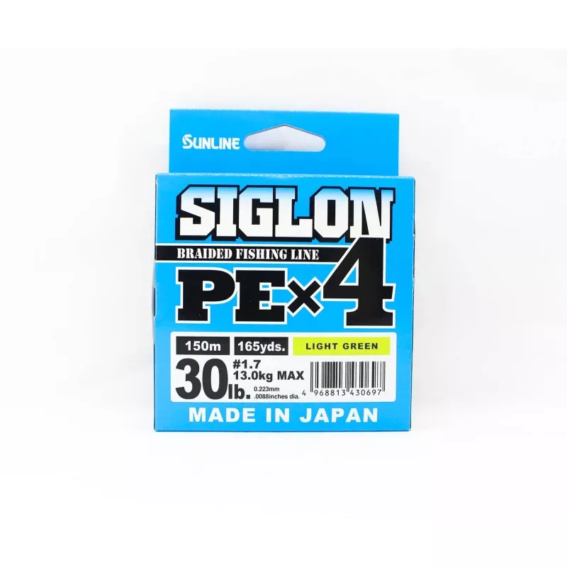 Sunline P.E Line X4 Siglon 150M P.E 1.7 30LB Lime Green (0697)