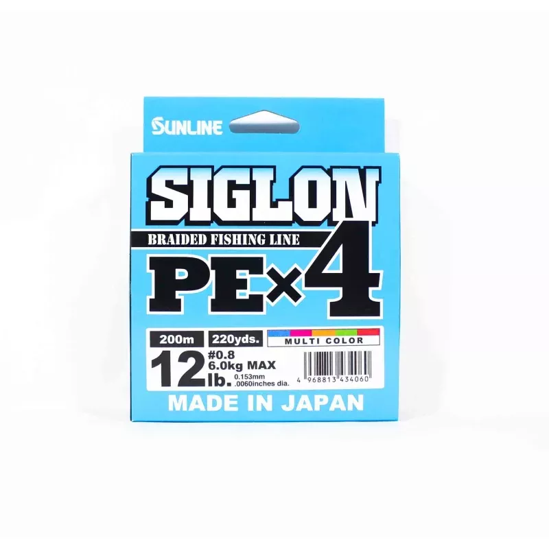 Sunline P.E Line X4 Siglon 200M P.E 0.8 12LB Multi (4060)