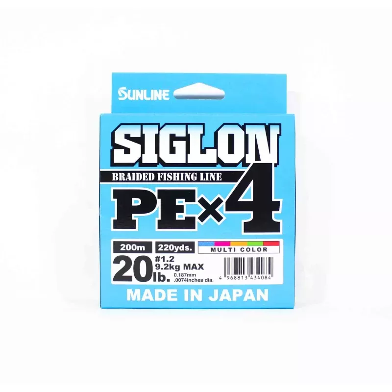Sunline P.E Line X4 Siglon 200M P.E 1.2 20LB Multi (4084)