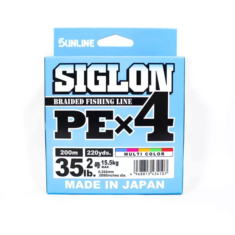 Sunline P.E Line X4 Siglon 200M P.E 2 35LB Multi (4107)
