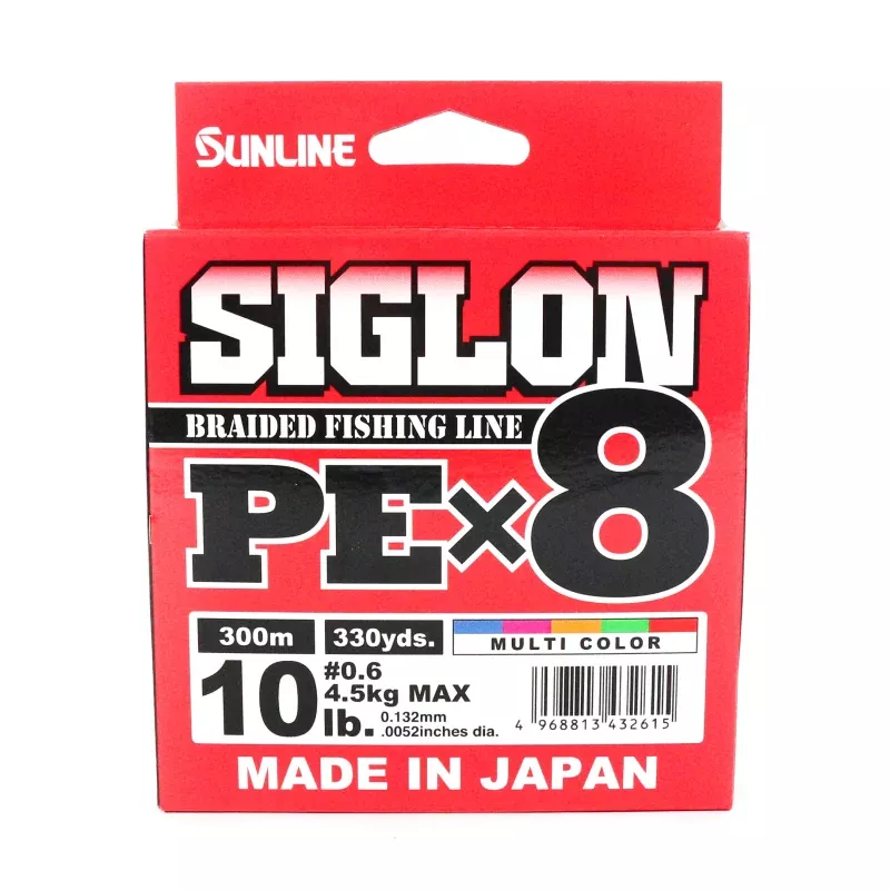 Sunline P.E Line X8 Siglon 300M P.E 0.6 10LB Multi (2615)