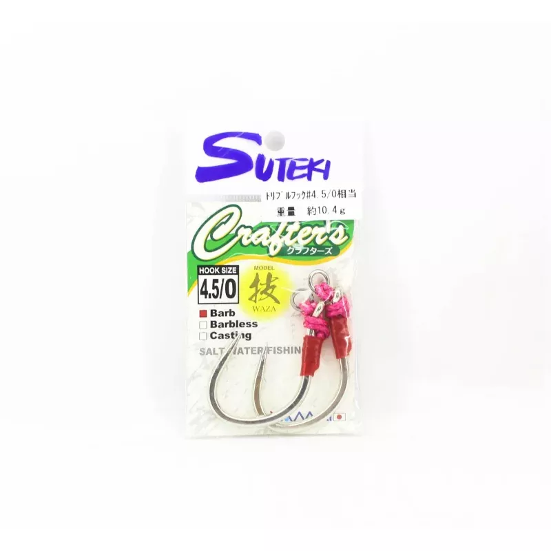 Suteki Yamai Crafter Barb Rigged Assist Hook Size 4.5/0 (0425)