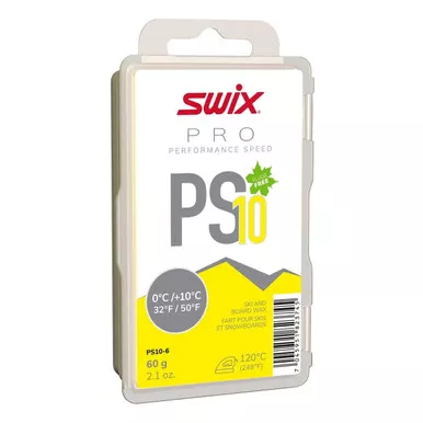 SWIX PS10 Ski Snowboard 0C/+10C Yellow 60g Glide Wax (PS10-6)