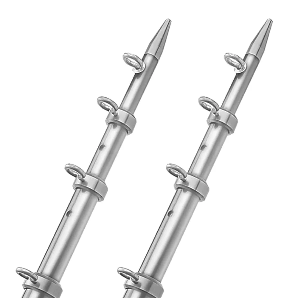 TACO 18′ Telescopic Outrigger Poles HD 1-½” – Silver/Silver
