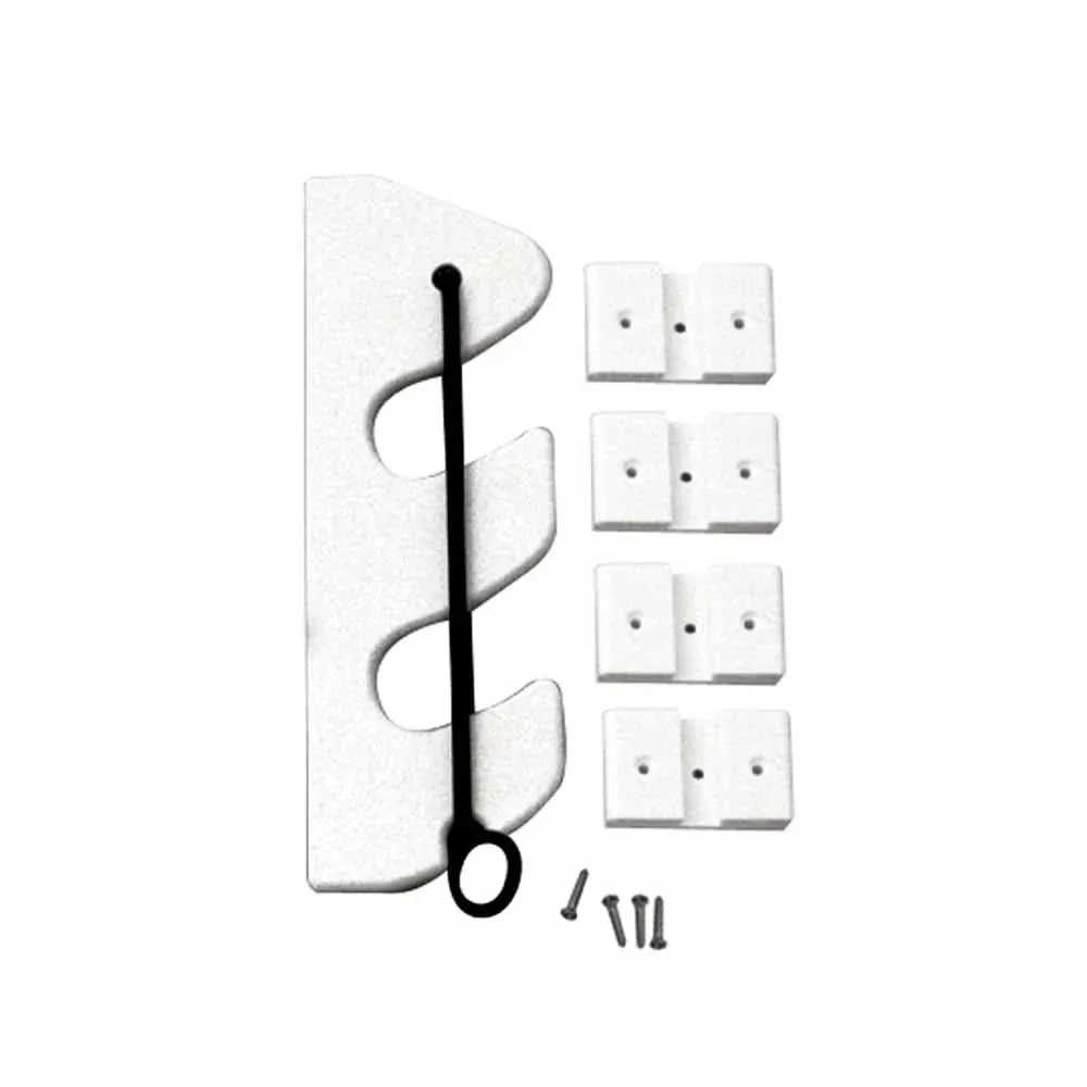 TACO 2-Rod Poly Bungee Rod Holder Rack - White - P03-132W