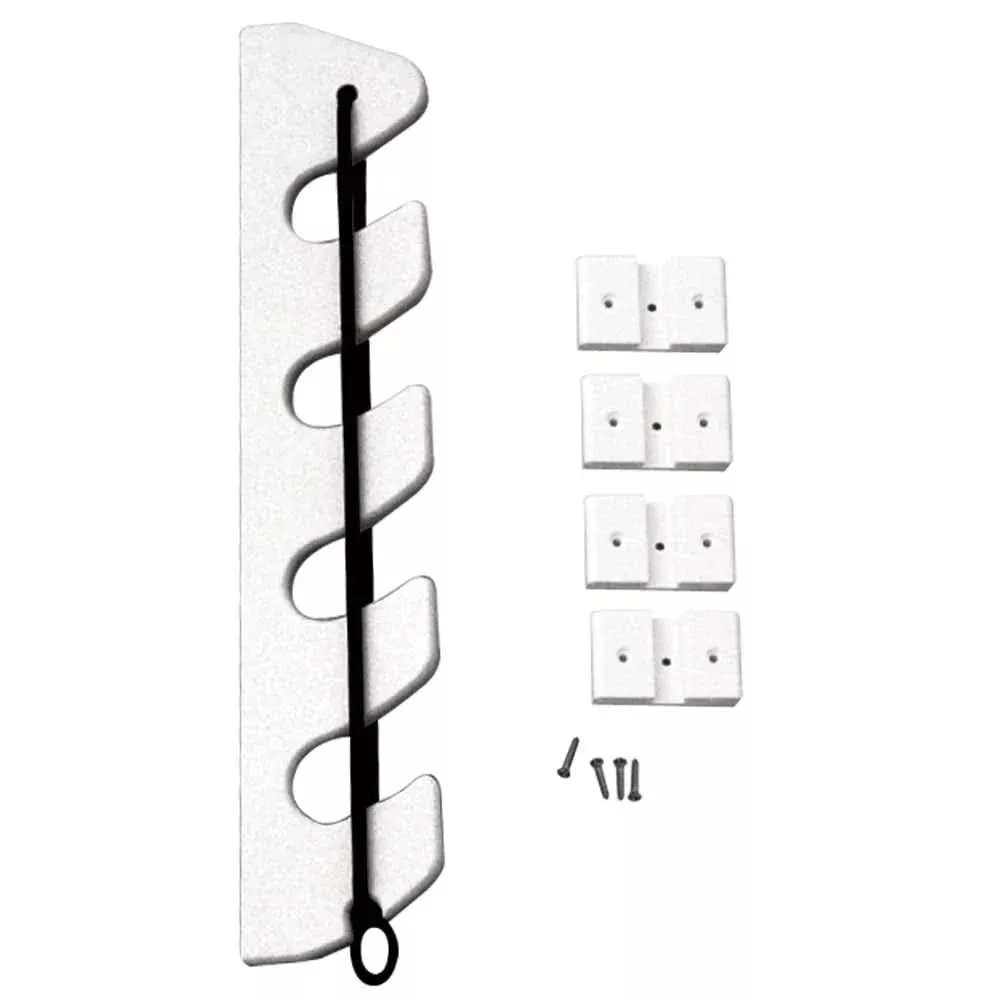 TACO 4-Rod Poly Bungee Rod Holder Rack - White - P03-134W