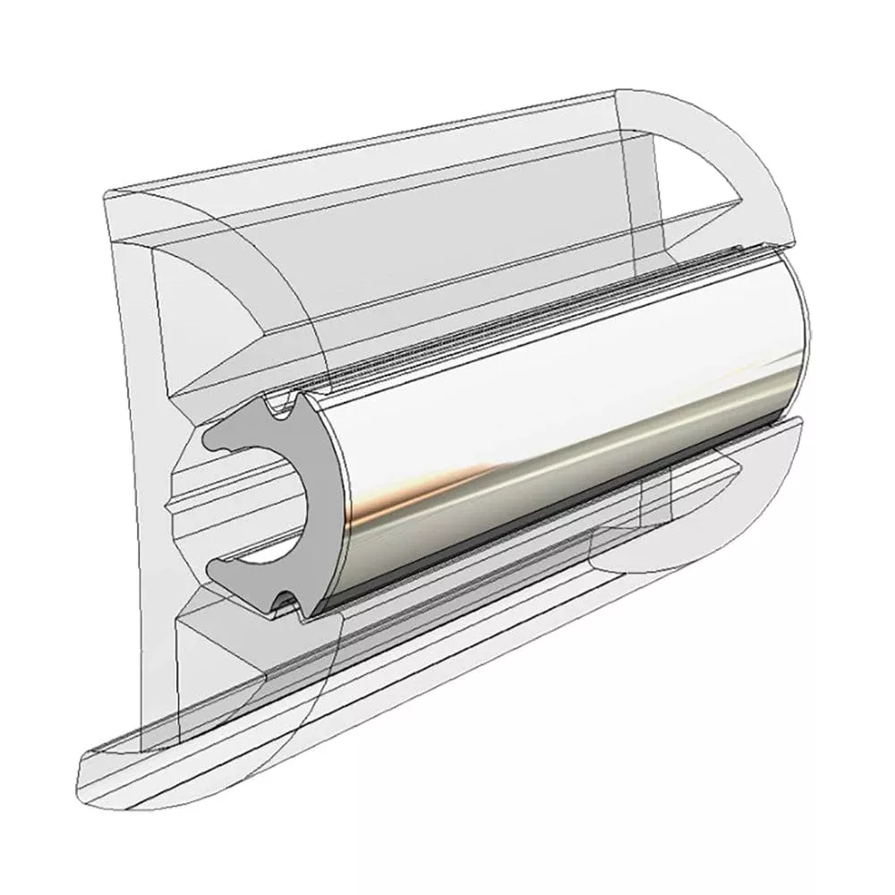 TACO Rub Rail Insert - Flexible Chrome - 80'