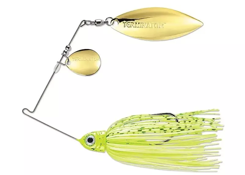 Terminator Pro Series Spinnerbait - 3/8 oz. Colorado/Willow Dirty Chartreuse Shad
