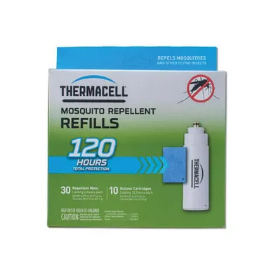 Thermacell Mosquito Repellent Mega Refill Pack Butane .42 oz Pack of 10 Repellent Mats Package of 30