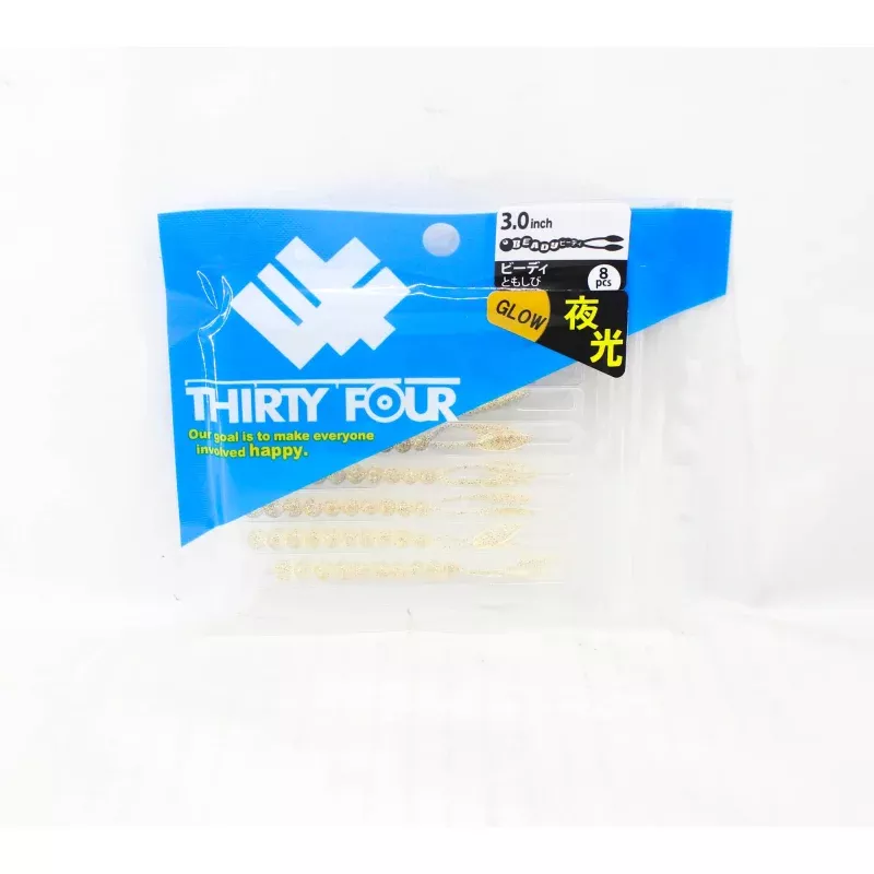 Thirty Four Soft Lure Beady 3.0 Inch 8 per pack Tomoshibi (5234)