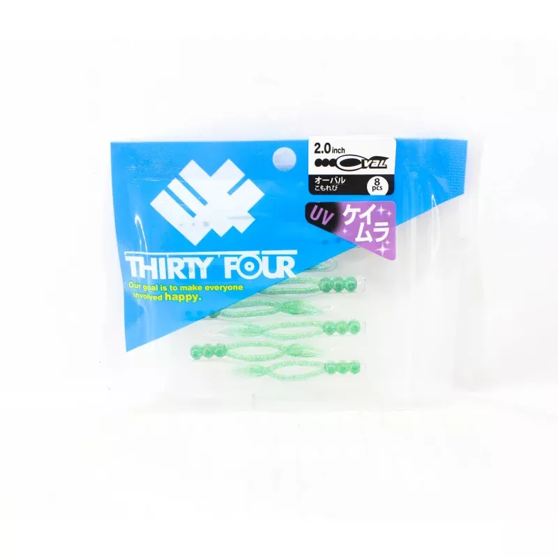 Thirty Four Soft Lure Oval 2.0 Inch 8 per pack Komorebi (0420)