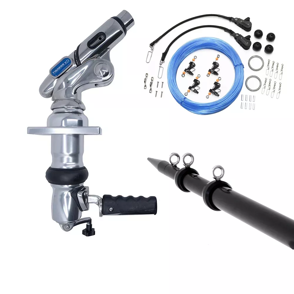 Tigress XD Crank Top Mount System – 18 – Black Outriggers Pro Series Double Rigging Kit [88825-3]