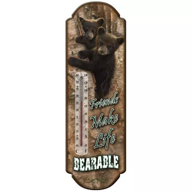 TIN THERMOMETER - BEAR WELCOME