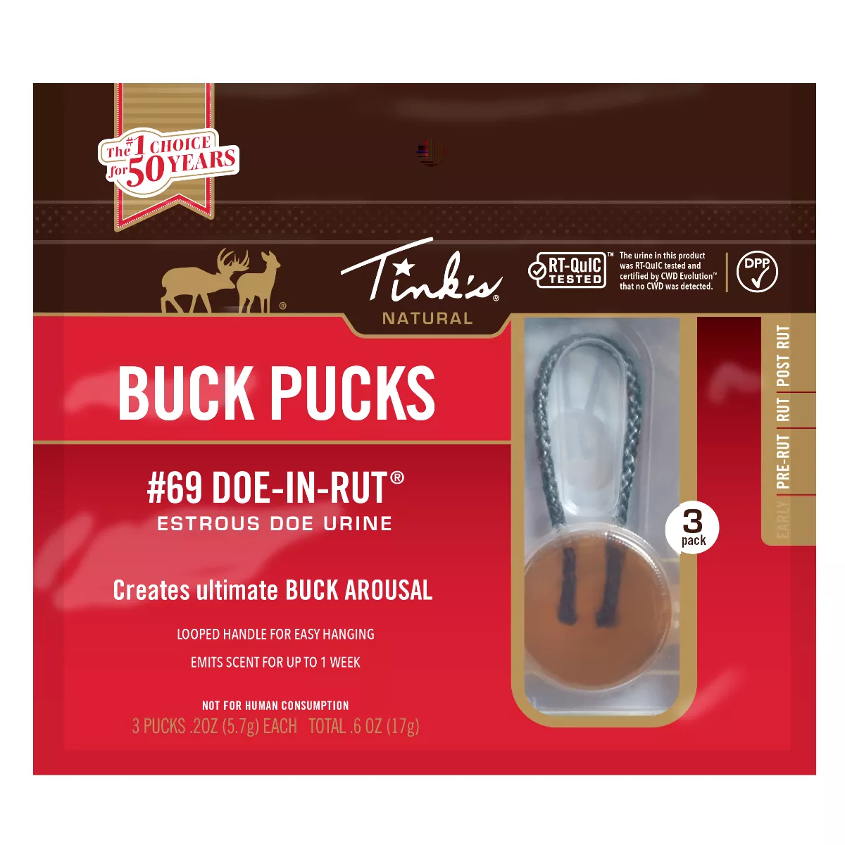 Tink's #69 Doe-In-Rut Buck Pucks