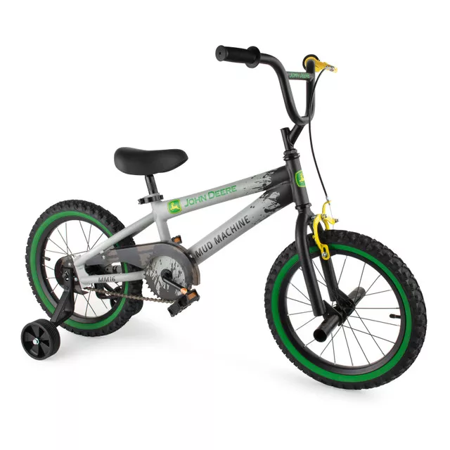 Tomy John Deere Mud Machine Kid’s Bicycle With Removable Training Wheels