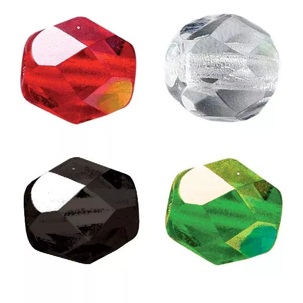 Top Brass Czechoslovakian Glass Beads (10mm)