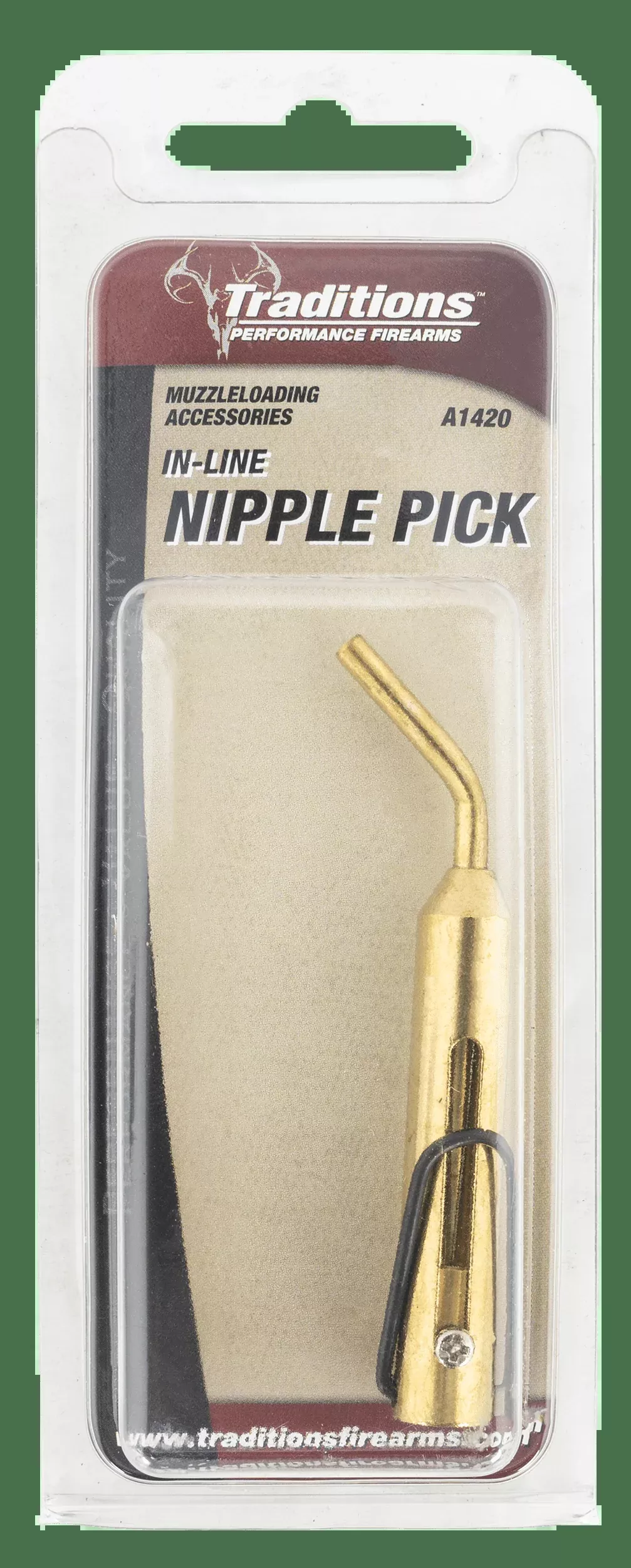 Traditions Nipple Pick, Trad A1420Nipple Pick Inline Retractable Brass