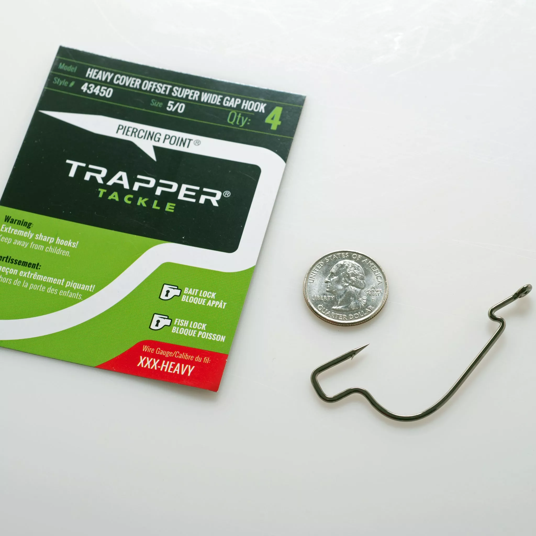 Trapper Heavy Cover Offset Super Wide Gap Fishing Hooks