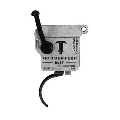 TriggerTech R70-SDB-33-TBC Rem700 Duty - Right Hand, Black Curved, With Bolt Release