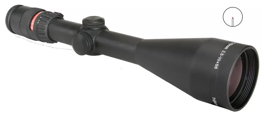 Trijicon AccuPoint Black 2.5-10x56mm 30mm Tube Illuminated Red Triangle Post Reticle