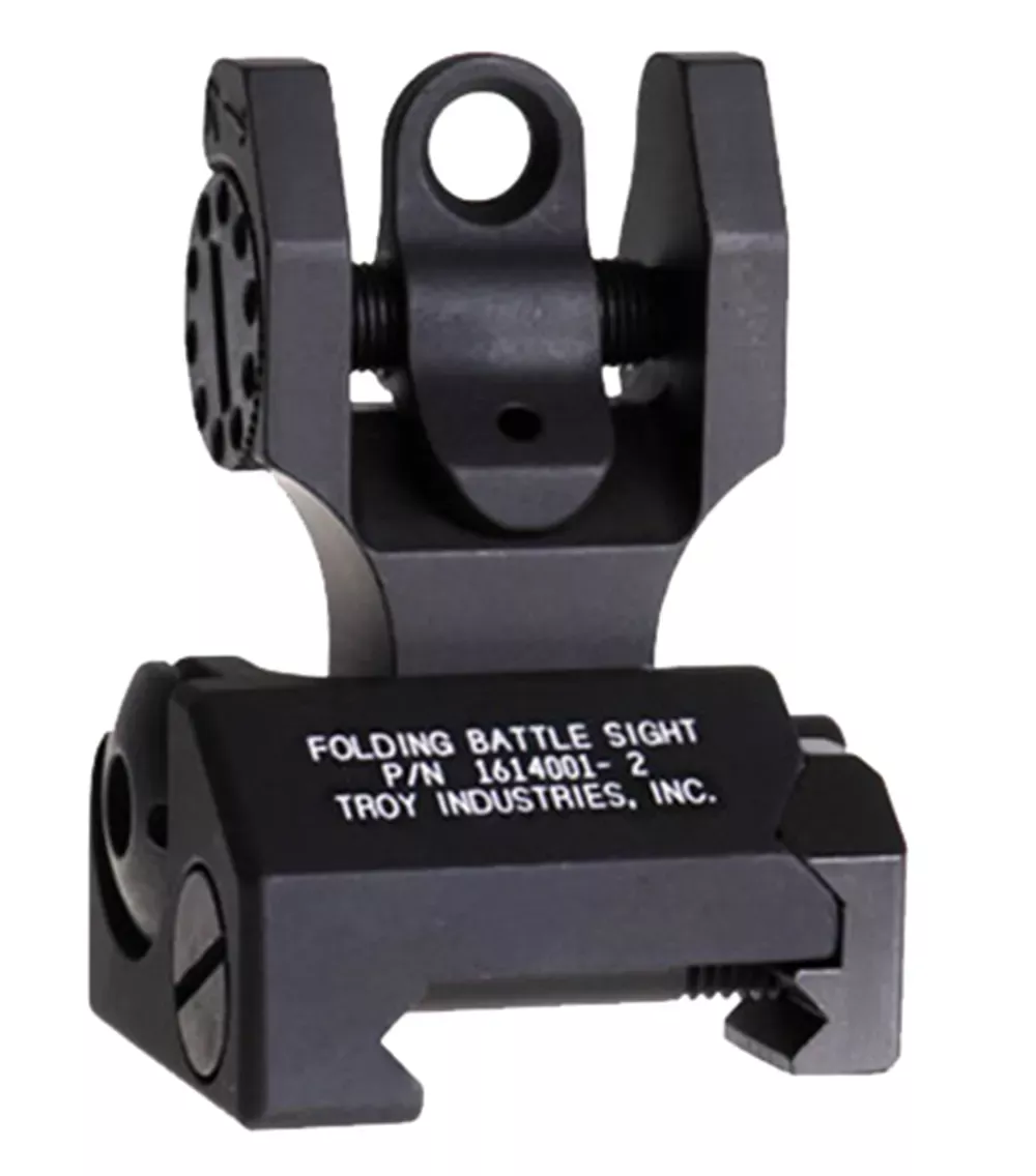 Troy IndDioptic Tritium BattleSight Rear Sight Folding Black for AR-Platform