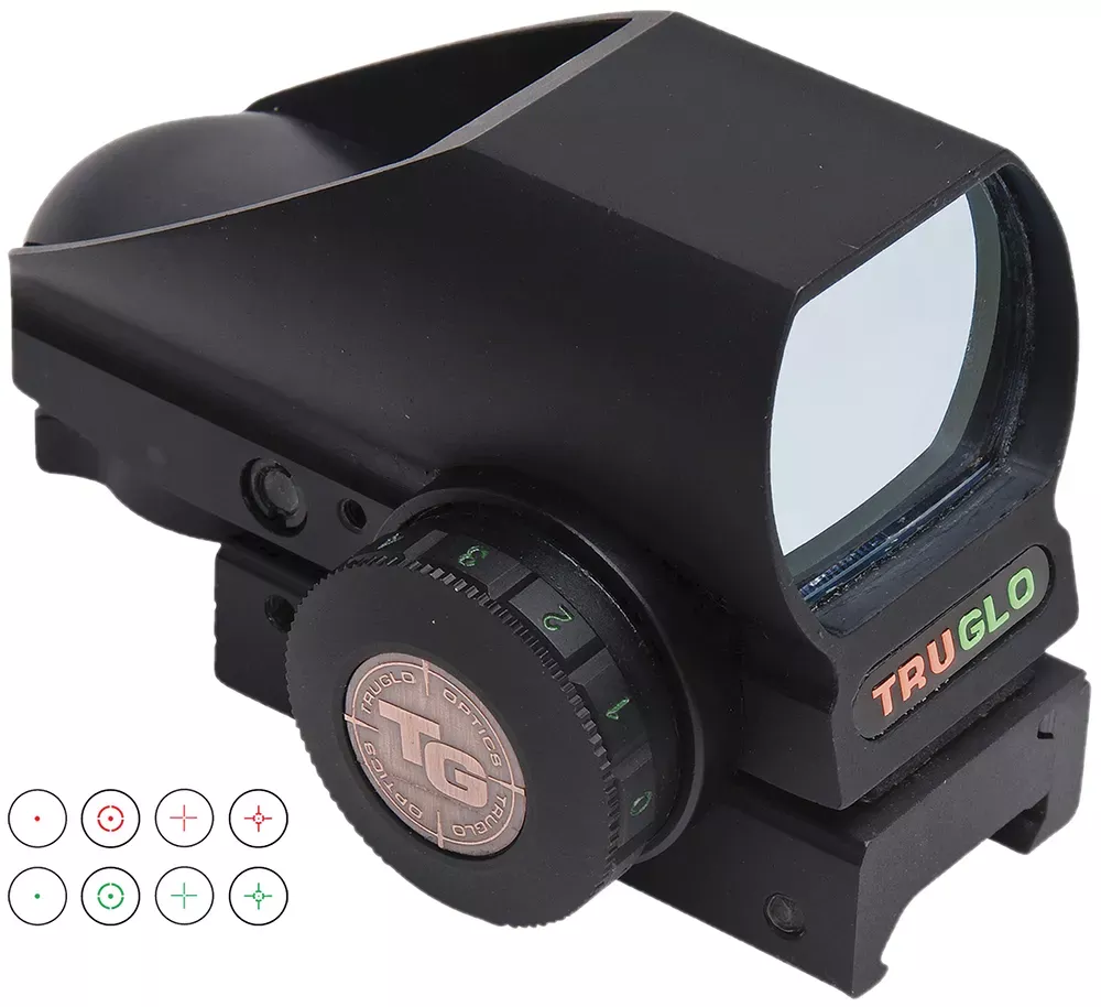 TruGlo Tru•Brite Anodized Matte Black 34x24mm DUAL•COLOR Multi-reticle