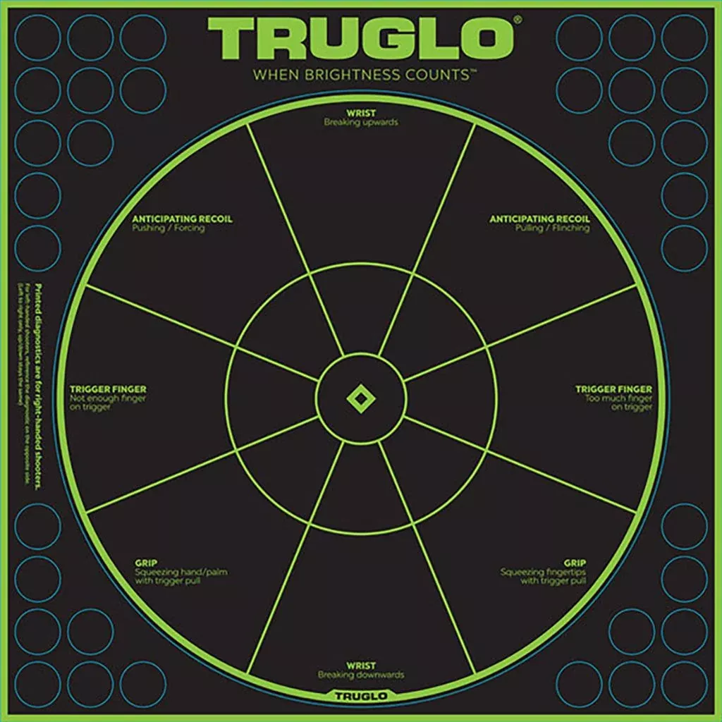 TruGlo TruSee Splatter Handgun Diagnostic Target – 12×12 (6 Pack)