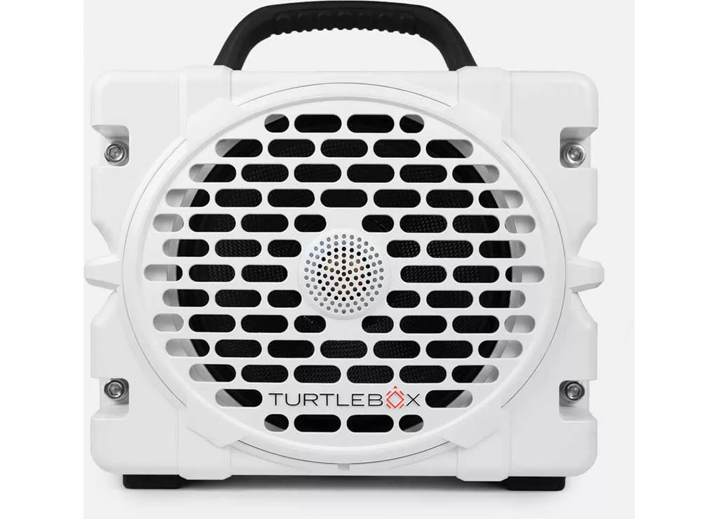 Turtlebox Grande Portable Speaker; Largest, Waterproof And Floats; White• TB-GRAN-G1-WHT-1
