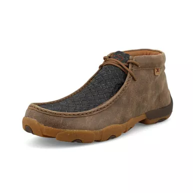 TWISTED X Men's Chukka Driving Black/Bomber Moccasins (MDM0101)