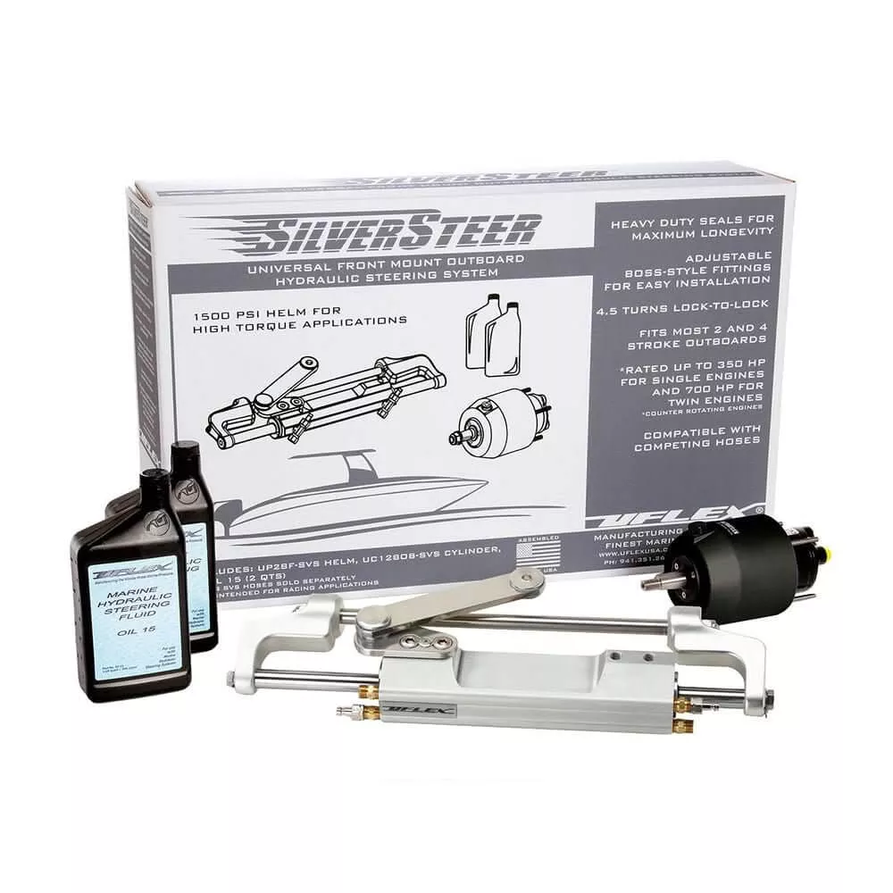 Uflex SilverSteer 2.0 High-Performance Front Mount Outboard Hydraulic Steering System - 1500PSI FM V2 - SILVERSTEER2.0B