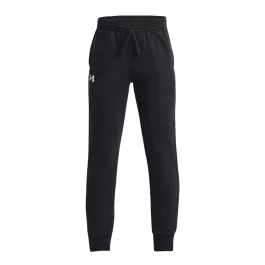 Under Armour Boys' UA Rival Fleece Joggers - Black-White - L