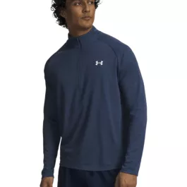 Under Armour Men's UA Tech™ Textured 1/2 Zip - Wham Blue/White - L