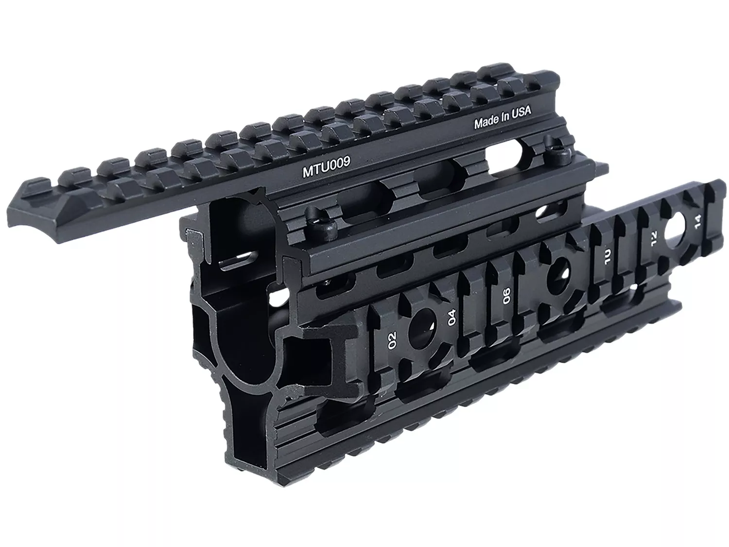 UTG PRO Universal AK47 Quad Rail Handguard, Matte Black