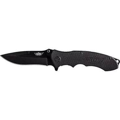 UZI UZK-FDR-006 Responder VI Spring Assist Folding Knife Stainless Steel Plain Edge Blade, Black G10 Handle