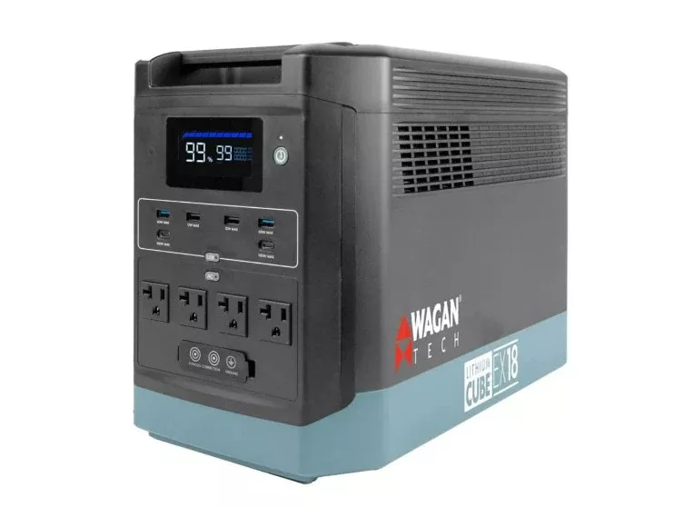 Wagan Tech Lithium Cube EX18 Power Station, 1440Wh, 1800W, Solar Generator• 8837